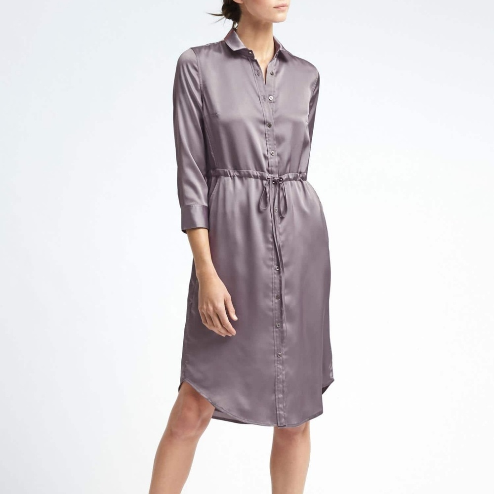 🔮NWOT Banana Republic Charmeuse Shirtdress